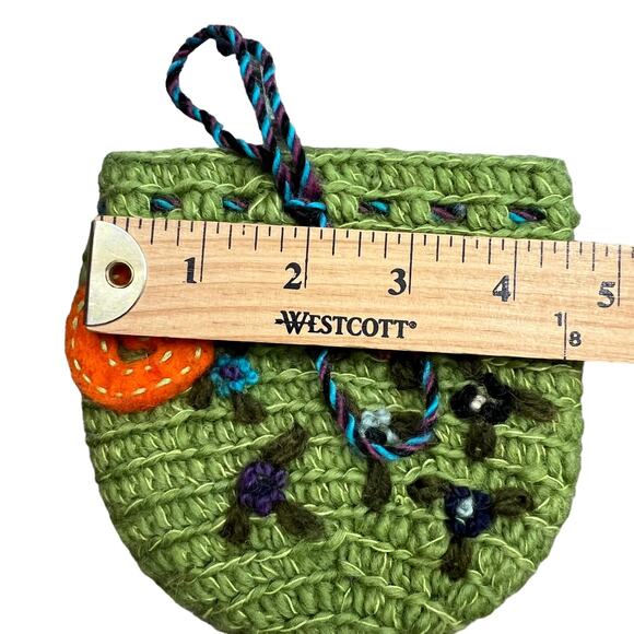 Sundance Monogram Knitted Pouch “G” Hand Knit Embroidered Lined NWT - Picture 7 of 8